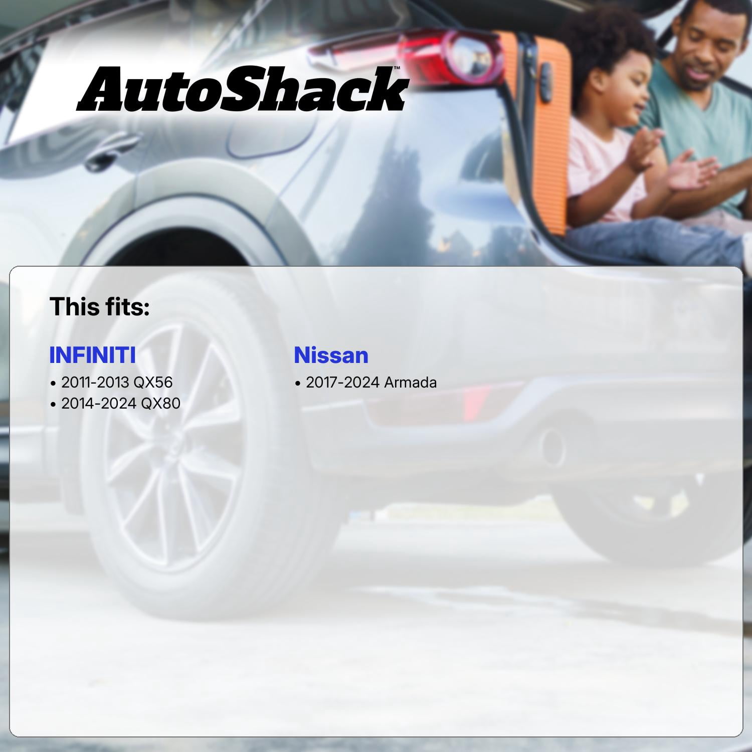AutoShack Front & Rear Ceramic Brake Pad Set for Nissan & INFINITI, Armada 2017-2024 QX80 2014-2024 QX56 2011-2013, 4WD RWD AWD V8 5.6L