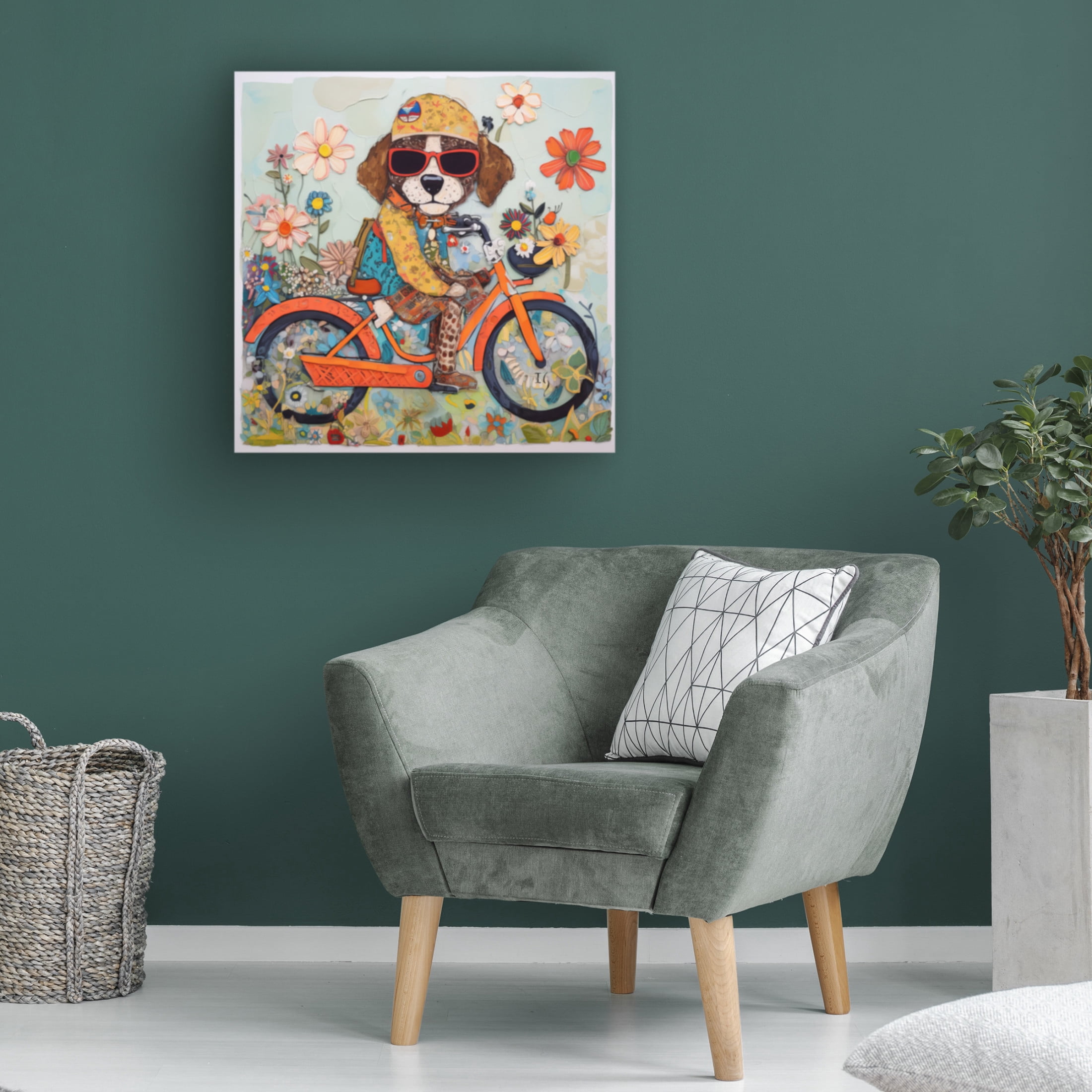Canvas Wall Art - Ivan Guaderrama 'Pedal Petal' Wall Art for Living Room, Bedroom, or Office Décor by Trademark Fine Art - 24 x 24 Inches