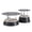 B-Gray,Black, variant on White Marble Nesting Coffee Table Set of 2, Gourd Shaped MDF Tables with Walnut Base for Living Room