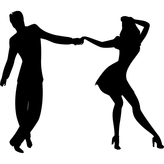 SP12466 Lifesize Swing Jive Dancing Silhouette Couple
