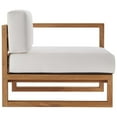thumbnail image 2 of Modway Upland Modern Solid Teak Wood Outdoor Right-Arm Chair in Natural/White, 2 of 7