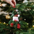 thumbnail image 5 of Anhility 3D Snowman Plush Christmas Tree Ornaments Xmas Decorative Hanging Ornaments Santa Reindeer Snowman Bear for Holiday Party Decor Kids Gifts Indoor Outdoor, 6.29×5.11in, 5 of 6