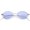 Silver / Blue, variant on Oval Sunglasses Slim Metal Arms Color Tinted Flat Lens 51mm (Gold / Pink)