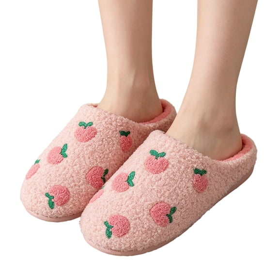 Willtoo Women Slippers Plush Warm House Slippers,Closed Toe Casual Home Shoes Memory Foam Slip-on Slippers Outdoor Indoor Bedroom Shoes