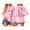 Pink, variant on CAIVO Women's Winter Fashion Sweatshirt Festive Letter Printed Round Neck Tops Long Sleeve Pullover Lightweight Cozy Fall Streetwear