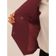 thumbnail image 6 of INSPIRE CHIC Women's Suit Vest Double Breasted Business Lapel Dressy Waistcoat Vest L Burgundy, 6 of 7