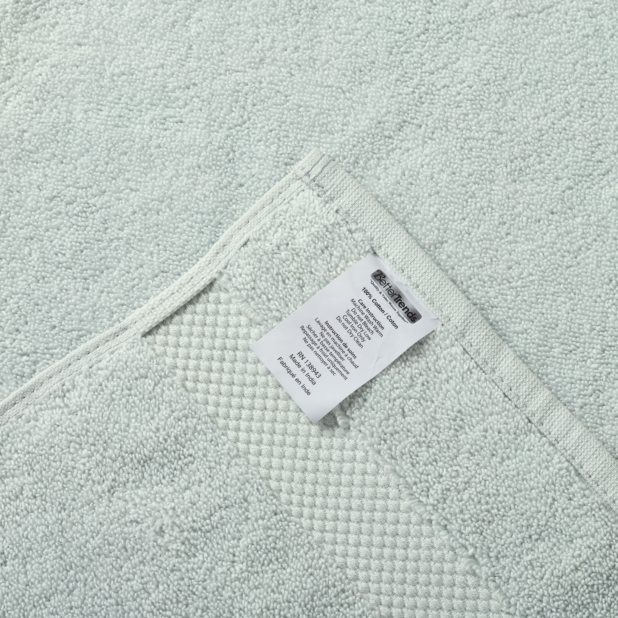 Better Trends Washcloths For Body And Face, 100% Cotton, Soft, Absorbent, Zero Twist Cotton Baby Wash Cloth, Shower, Travel, Blue Small Towel, 12"X12", 20 Pack