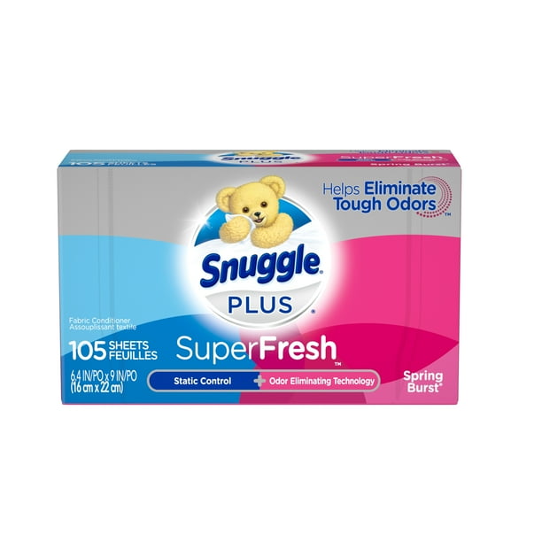 Snuggle SuperFresh Spring Burst, 105 Loads, Fabric Softener Dryer