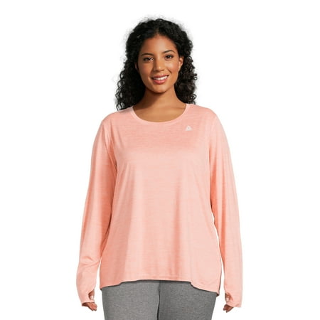 Reebok Women's Plus Size Elite Duo Performance Seamed Hoodie with Side Pockets