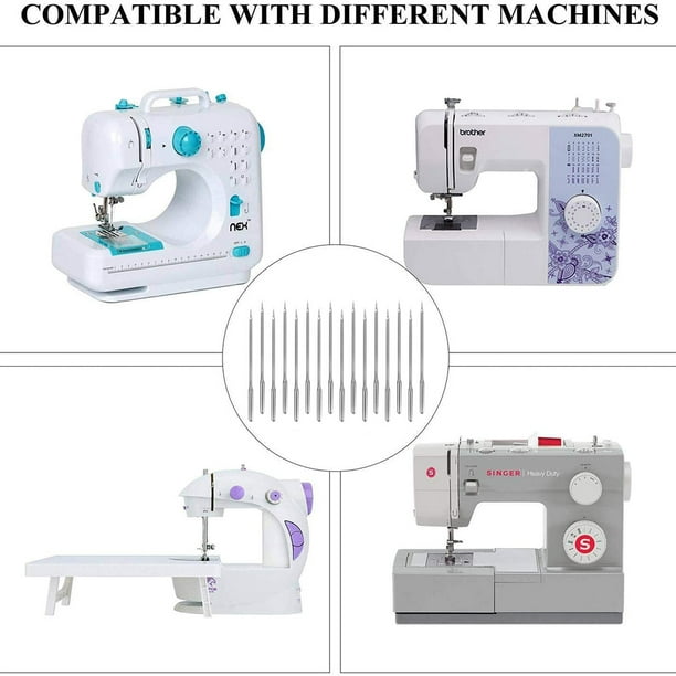 50 Uds agujas para máquinas de coser agujas de coser universales para el hogar para Singer Janome Varmax