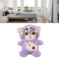 thumbnail image 3 of Cat Plush Toy Colorful Fuzzy Stuffed Cat Plush Toy For Children Birthday Christmas Gift For 3-6 Year Old, 3 of 12