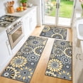 thumbnail image 3 of Findosom 3pcs Boho Kitchen Rug Set, Farmhouse Kitchen Runner Rugs and Mat, Washable Non Slip Kitchen Mats Vintage Kitchen Floor Mat Carpet for Hallway Laundry Room Sink 20"x32"+20"x47"+20"x59" Yellow, 3 of 8