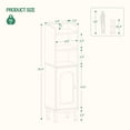 thumbnail image 7 of Bathroom Storage Cabinet, Small Corner Floor Cabinet with Door and Shelves,Adjustable Shelf,White, 7 of 7