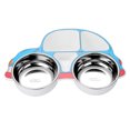 thumbnail image 1 of Platos de cena de acero inoxidable para bebés, plato de comida para aperitivos para niños con forma de coche, bandejas de comida divididas en 5 secciones para niños pequeños, 1 of 5