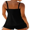 thumbnail image 2 of Women Plus Size Tankini Swimsuits Two Piece Swim Top Shorts Tummy Control Bathing Suits Swimwear, 2 of 7