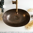 thumbnail image 6 of 18" Handmade Hammered 100% Solid Dark Copper Bathroom Vessel Sink Bowl – Countertop Basin for Vanity & Powder Room | Eco-Friendly Rustic Copper Sink, 6 of 13
