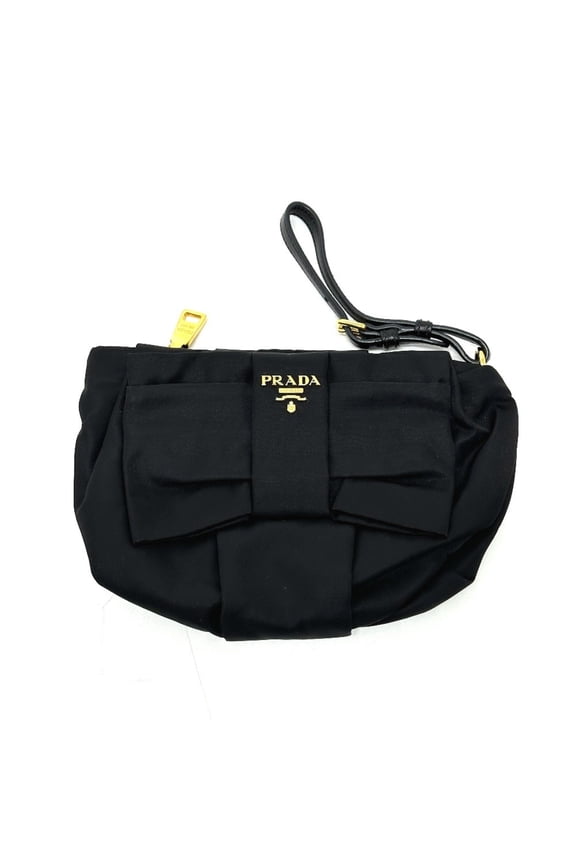 Pre-Owned PRADA 1N1422 Logo Ribbon Strap Pouch Small Items Multi-Pouch Accessory... (Good)
