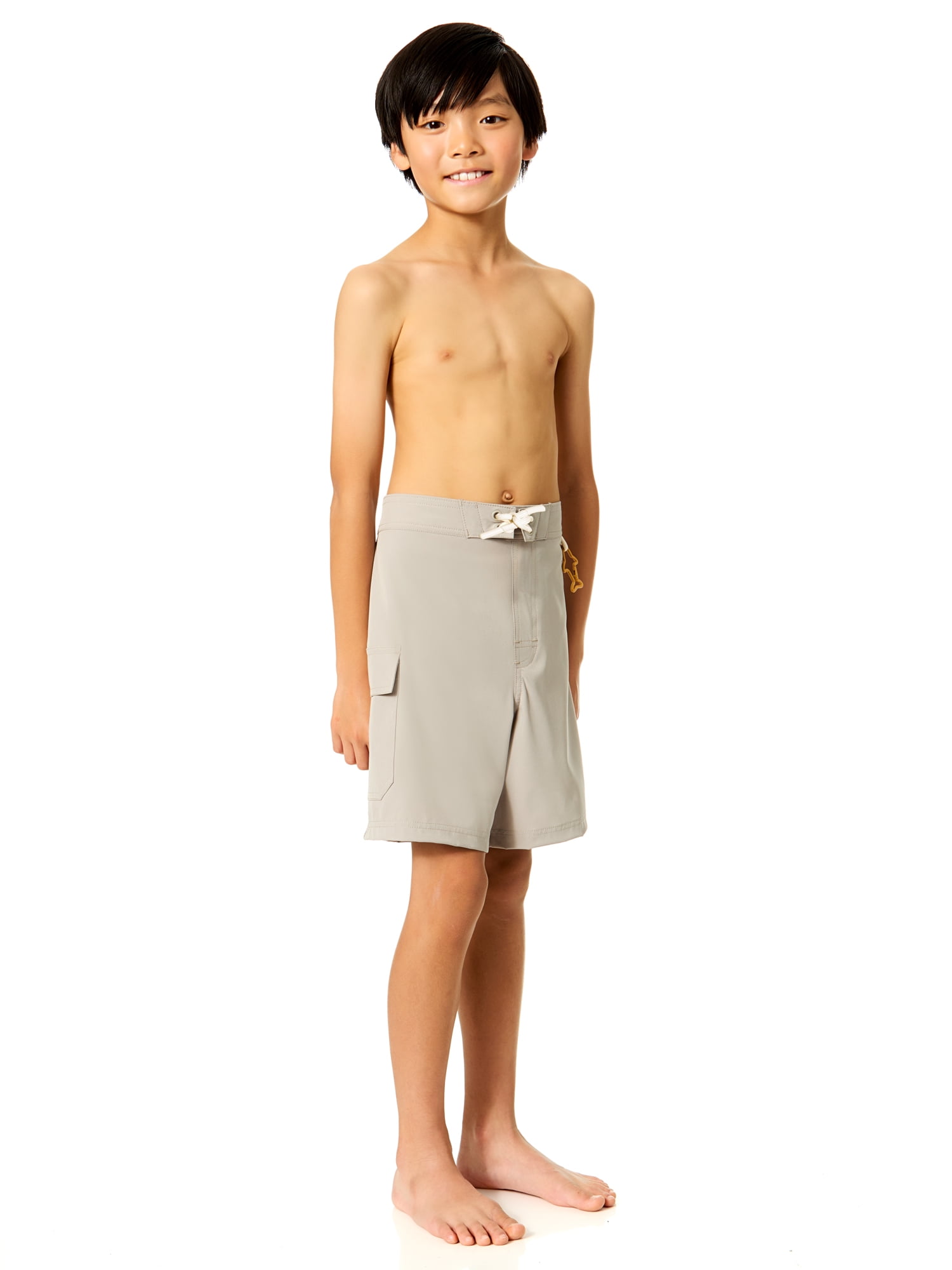 Rugged Shark Boys 6" Inseam Swim Trunks, Sizes 4-18