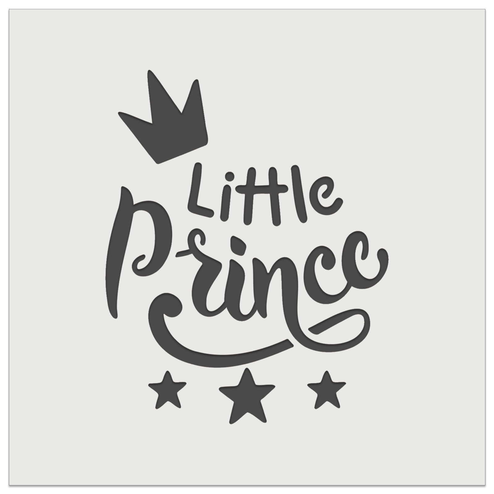 Little Prince Cursive with Crown and Stars DIY Cookie Wall Craft ...