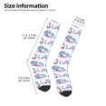 thumbnail image 2 of Daiia Sports Socks Snowy Cottage Holiday Scene Printed Novelty Crew Socks for Men Women Knee High Socks Cotton Socks Soft & Breathable Support Unisex Socks, 2 of 9