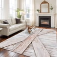 thumbnail image 3 of Farm Door Washable Living Room Rugs 5'x8', Village Beige Wood Plank Farmhouse Door Low Pile Throw Large Area Rug Non-Slip Sturdy Edge Binding Carpet for Living Room Kitchen Office, 3 of 9