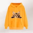 thumbnail image 2 of Chandail à Capuche Graphique Chat Mignon pour Femmes, Confort Décontracté, Robe à Capuche Athlétique avec Fermeture Éclair, Chandails en Molleton et Tuniques Longues pour Dormir, 2 of 4