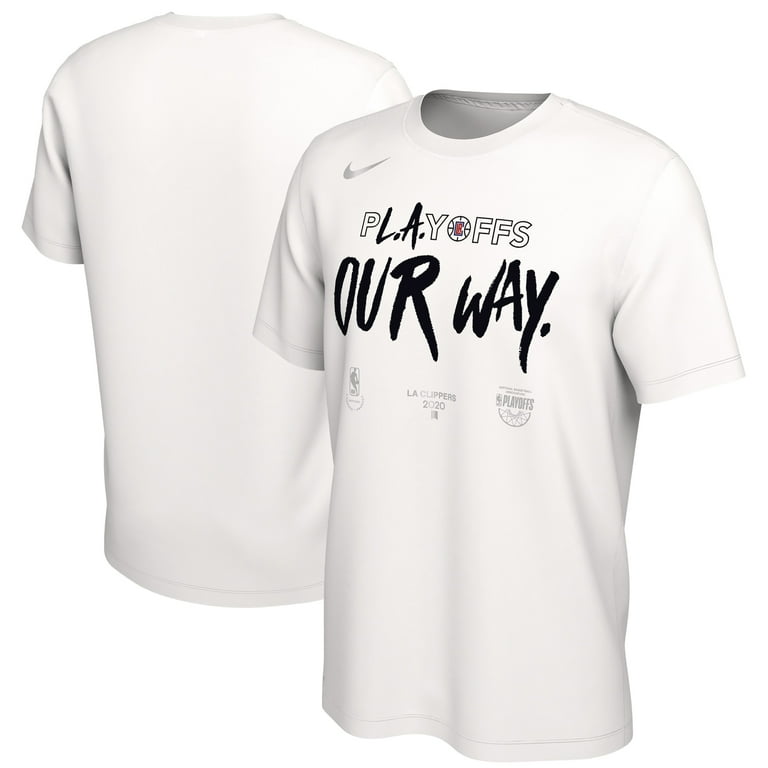 Men S Nike White La Clippers Nba Playoffs Bound Mantra T Shirt Walmart Com