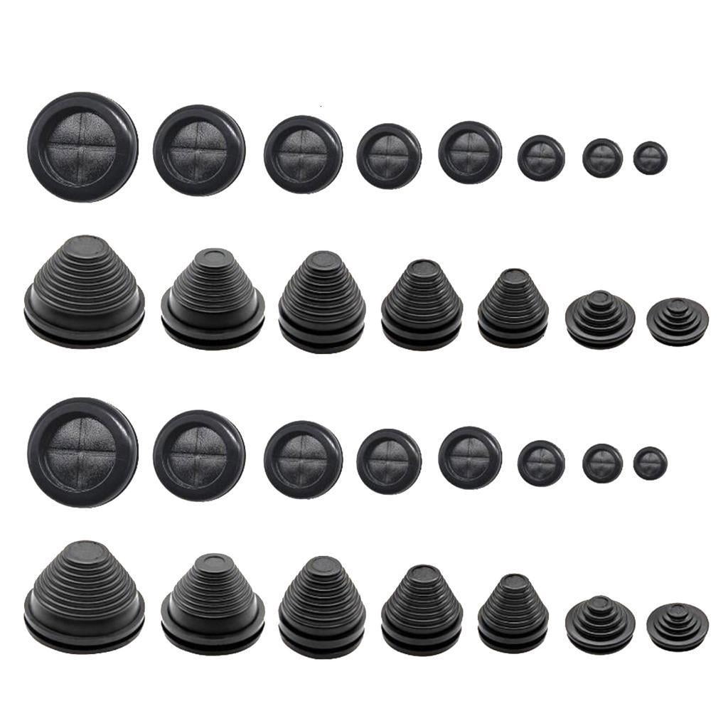 30Pcs Rubber Grommets Kits Closed Rubber Grommets Rubber Wire Hole Plugs Easy To Use Firewalls Closed Hole Pl
