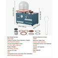 thumbnail image 2 of KFFKFF Vacuum Casting Machine with 290W Power, 3 CFM Pump, Bell Jar, Oil Injection Port, Precision Pressure Gauge, 11 x 11 in Workbench, Ideal for Jewelry and Metal Casting, 2 of 9