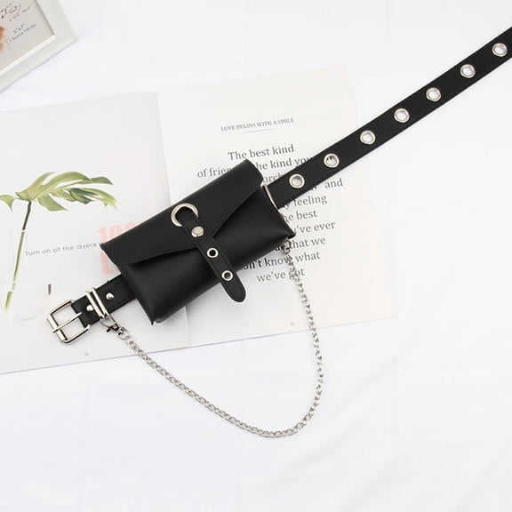 Segolike Belt Bag Pouch Wallet Lipstick Case Holder Women Faux Leather Fanny with Belt