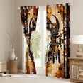 thumbnail image 3 of Manfei Boys Girls Bull Skull Black Out Curtains,Tribal Aztec Curtains Pack of 2 (42x63 Each),Western Theme Bedroom Curtains,Luxury Bedroom Decor, 3 of 6