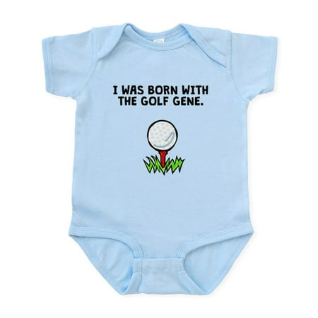 

CafePress - Born With The Golf Gene Body Suit - Baby Light Bodysuit Size Newborn - 24 Months