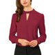 thumbnail image 1 of Dde San Patricio profesional Blusas de gade manlarcon cuello alto elegante pamujer  borgoM, 1 of 6