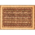 thumbnail image 1 of Ahgly Company Indoor Rectangle Abstract Orange Modern Area Rugs, 2' x 5', 1 of 4