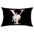 thumbnail image 2 of Fiudx Funda de Almohada Floral, Elegante Diseño Del Alfabeto Inglés, Suave Poliéster Color Melocotón, Ideal para Sofá Cama, Sillón, Aspecto Acogedor y Moderno, Tamaño 50 X 30 Cm, Ideal Como Regalo., 2 of 2