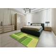 thumbnail image 5 of Ahgly Company Machine Washable Indoor Rectangle Transitional Chameleon Green Area Rugs, 6' x 9', 5 of 7
