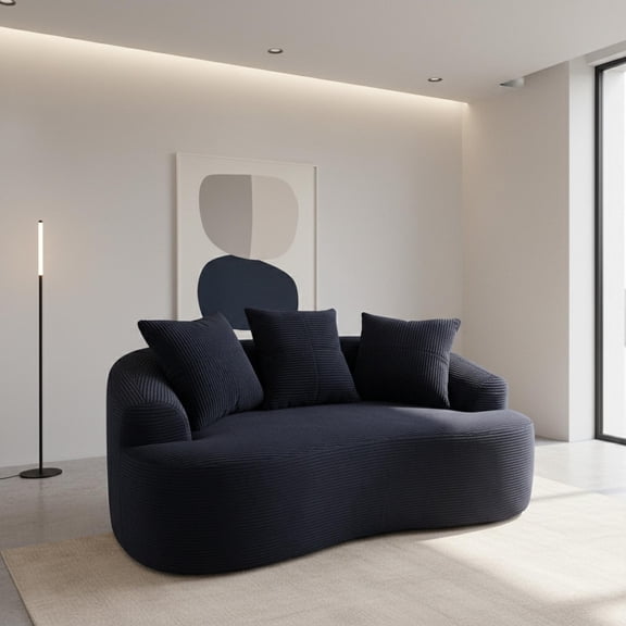 65.35" Curved Loveseat Sofa for Living Room