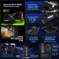thumbnail image 3 of PC Gamer IA Xtreme PC Gaming NVIDIA GeForce RTX 5060 AMD Ryzen 7 5700 16GB SSD 1TB WIFI Minecraft Ender Dragon Productividad Versátil Acelerada con IA, 3 of 6