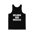 thumbnail image 1 of Melanin and Muscles Unisex Tank Top XS-2XL Black is Beautiful Workout Gym, 1 of 2