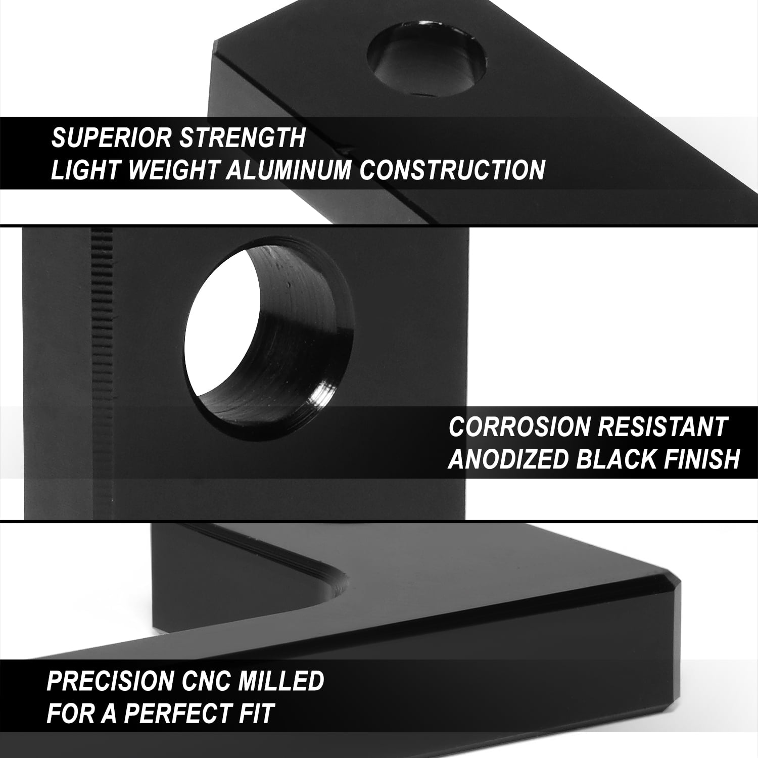 DNA Motoring FLLK-CH-F-002 For 2007-2022 Silverado Sierra 1500 Aluminum Front Low Mount Style 1" Lift Kit Spacers