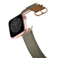 thumbnail image 3 of WFEAGL Apple Watch Band Genuine Leather iWatch Replacement Strap 38mm 40mm Green/Rose Gold, 3 of 9