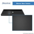 thumbnail image 3 of DreamLine SlimLine 34 in. D x 54 in. W x 2 3/4 in. H Center Drain Single Threshold Shower Base in Black DLT-1134540-88, 3 of 6