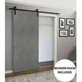 thumbnail image 3 of Sturdy Barn Door 42 x 96 inches | Planum 0010 Concrete | Top Mount 8FT Rail Hangers Heavy Hardware Set | Solid Panel Interior Doors, 3 of 4