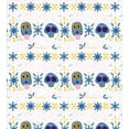 thumbnail image 3 of Cinco de Mayo Duvet Cover Set, Cultural Sugar Skulls Bones and Flowers Pattern, Decorative 3 Piece Bedding Set with 2 Pillow Shams, Calking Size, Azure Blue Multicolor, by Ambesonne, 3 of 3
