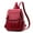 Wine Red, variant on Backpack Mini Backpack PU Leather Ladies Rucksack Shoulder Bag Purses Backpack (Black)
