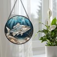 thumbnail image 5 of 89Bloom Haddock Window Hanging Stained Glass, Haddock Suncatchers for Windows Stained Glass, Fish Stained Glass Suncatcher, 5 of 8