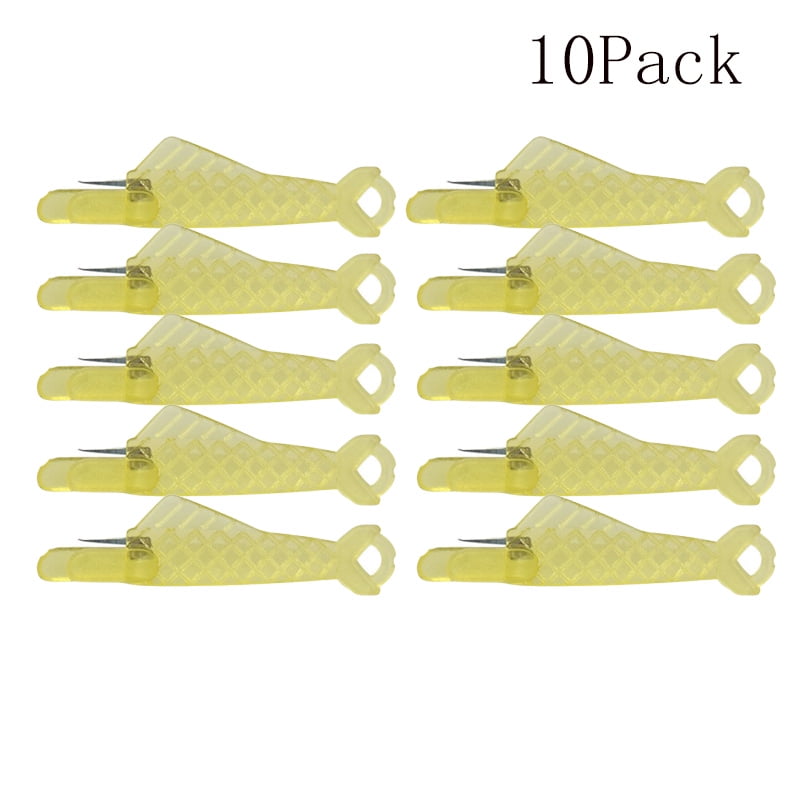 10Pcs Metal Large Eye Needle Threader Hand Sewing Embroidery Craft Tool Lot 
