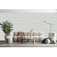 thumbnail image 2 of Dundee Deco 3D Wall Panels - Modern Wave Paintable White PVC Wall Paneling for Interior Wall Decor, Pack of 10, Covers 26.9 sq. ft, 2 of 5