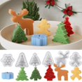thumbnail image 3 of Molde de resina TQEHS para velas navideñas alce muñeco de nieve hombre de jengibre, 3 of 6