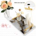 thumbnail image 4 of Iauyy Modern Square Bathroom Tray with Handles - Acrylic & Aluminum Alloy Vanity Countertop Organizer ，Around The Golden Lines, 4 of 7